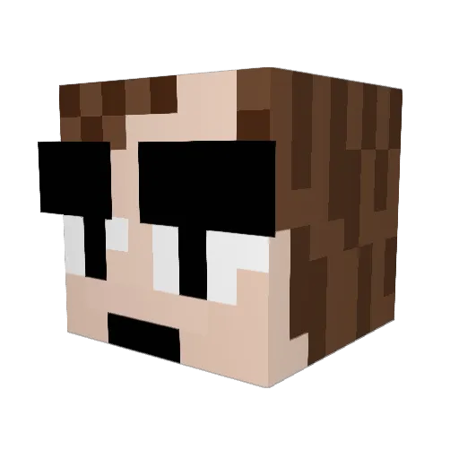 darkgalaga Minecraft avatar head, 3D render