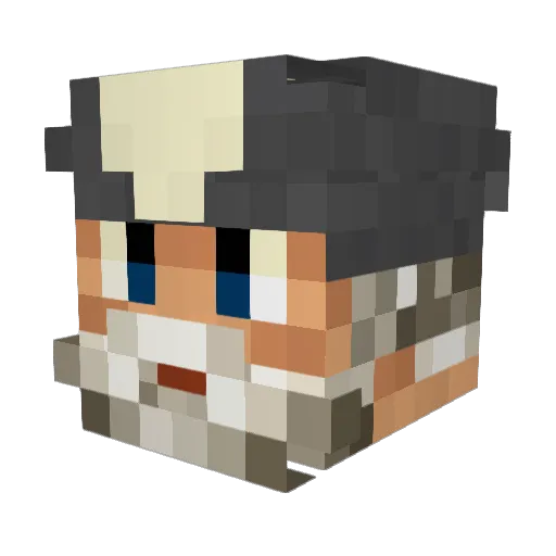 darkingcraft Minecraft avatar head, 3D render