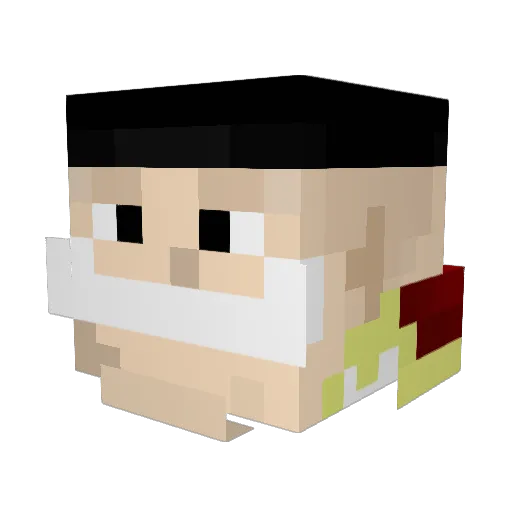 darkiooo Minecraft avatar head, 3D render