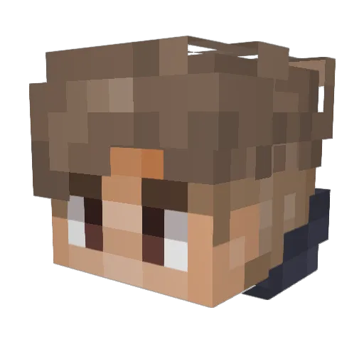 darkiu Minecraft avatar head, 3D render