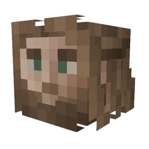 darkjames Minecraft avatar head, 3D render