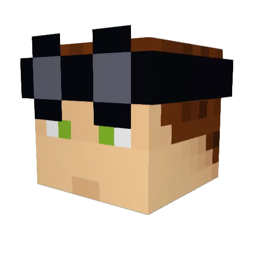 darkk14 Minecraft avatar head, 3D render