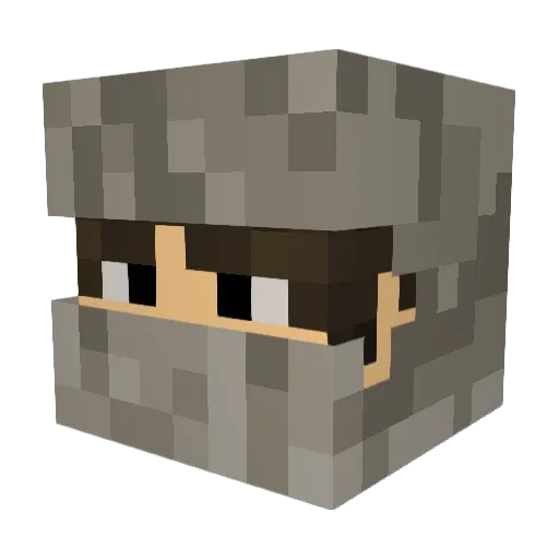 darkkiel Minecraft avatar head, 3D render