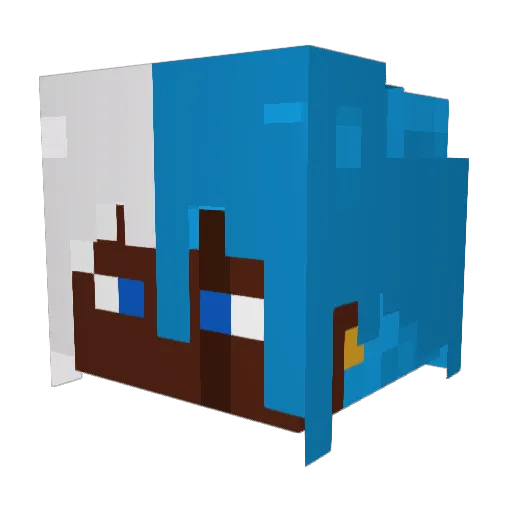 darkkingofall Minecraft avatar head, 3D render