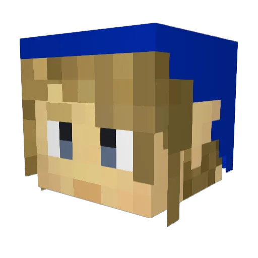 darklawlp Minecraft avatar head, 3D render