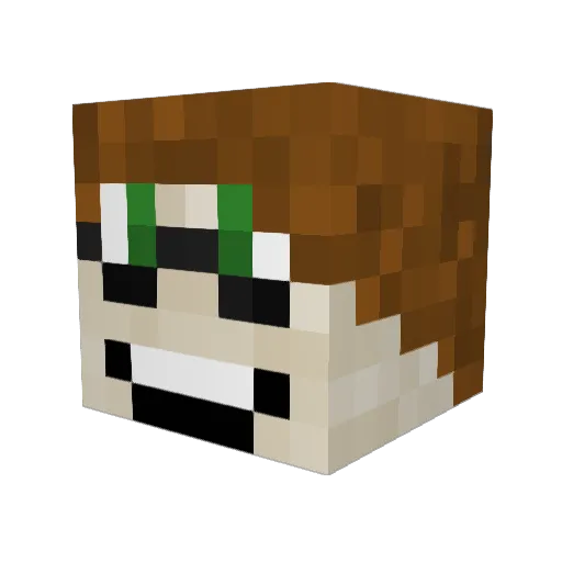 darklightt95 Minecraft avatar head, 3D render