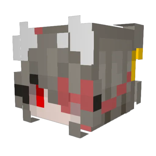 darklim_ Minecraft avatar head, 3D render
