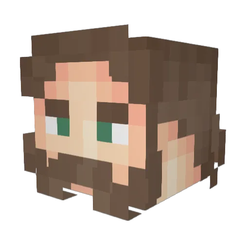 darklink123 Minecraft avatar head, 3D render