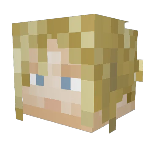 darklolo Minecraft avatar head, 3D render