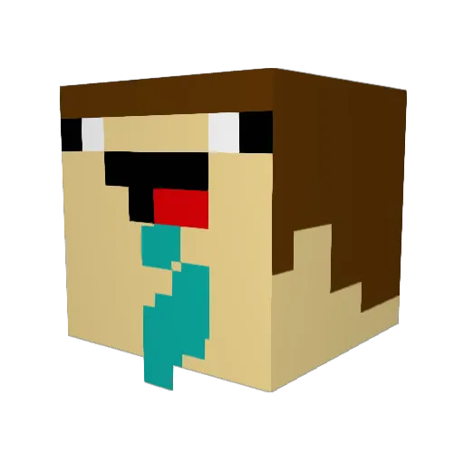 darklord44 Minecraft avatar head, 3D render