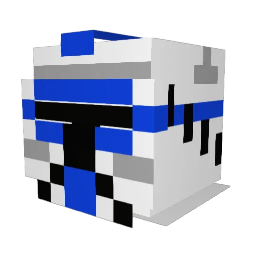 darkmalte Minecraft avatar head, 3D render