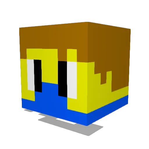 darkmatter2605 Minecraft avatar head, 3D render