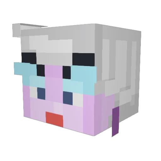 darkmon Minecraft avatar head, 3D render