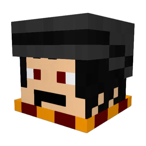 darkn3ssman Minecraft avatar head, 3D render