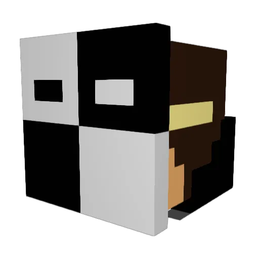 darknelsu Minecraft avatar head, 3D render