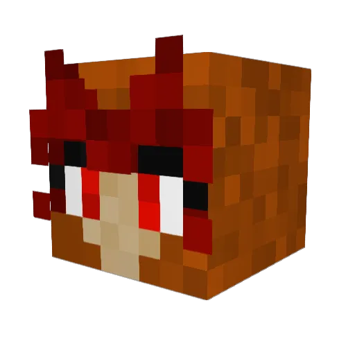 darknemms Minecraft avatar head, 3D render