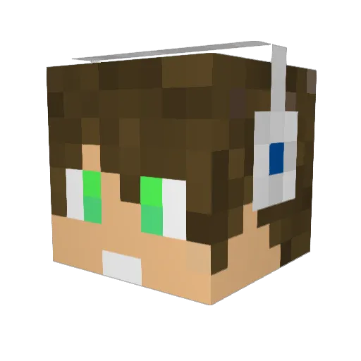 darkness78280 Minecraft avatar head, 3D render