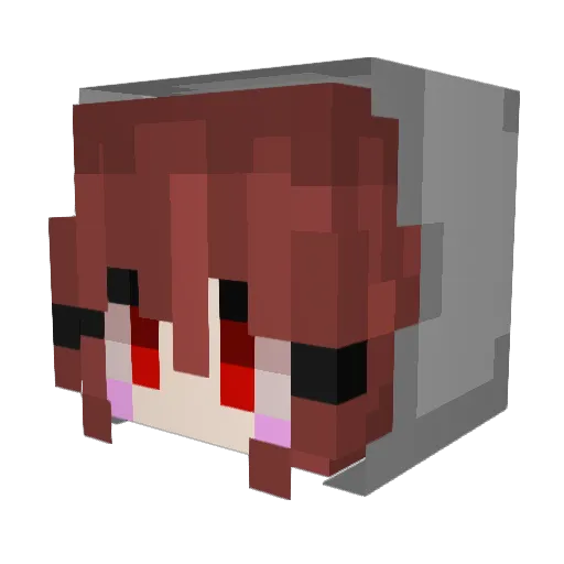 darknesskotaroo Minecraft avatar head, 3D render