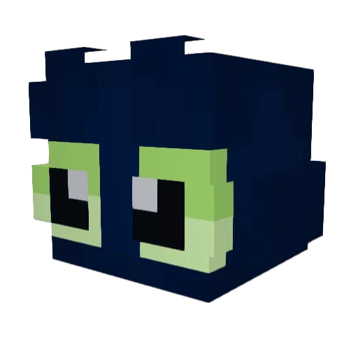 darknesstarship Minecraft avatar head, 3D render