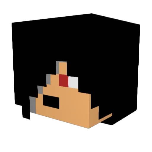 darknolo Minecraft avatar head, 3D render