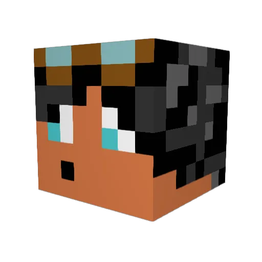 darkoonbd Minecraft avatar head, 3D render