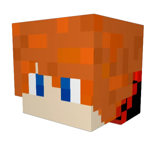 darkphoenix0 Minecraft avatar head, 3D render