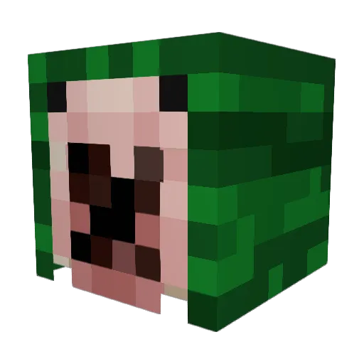 darkpitss Minecraft avatar head, 3D render