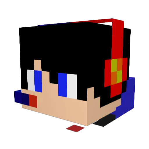 darkrem767 Minecraft avatar head, 3D render
