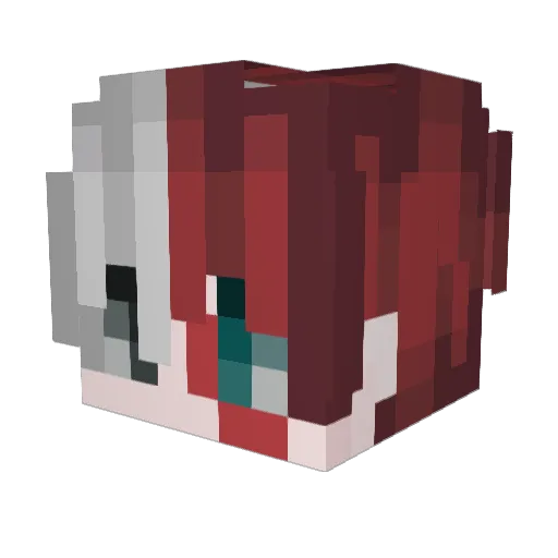 darkserando Minecraft avatar head, 3D render