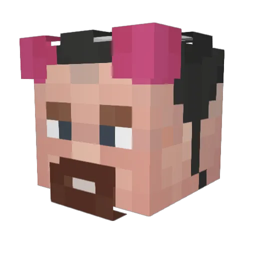 darkside016 Minecraft avatar head, 3D render