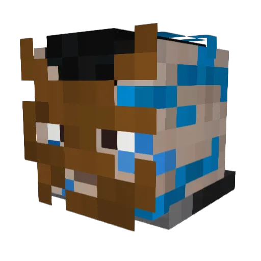 darkskin_jordan Minecraft avatar head, 3D render