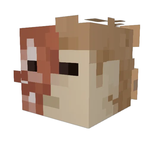 darkstalkker Minecraft avatar head, 3D render