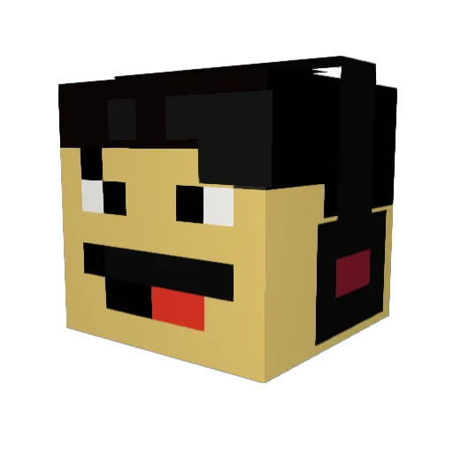 darkwalker6 Minecraft avatar head, 3D render