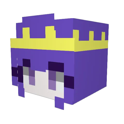 darkwhited Minecraft avatar head, 3D render