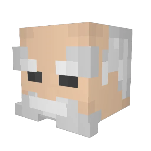 darkwingjr Minecraft avatar head, 3D render