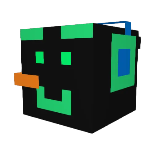 darkwolf906 Minecraft avatar head, 3D render