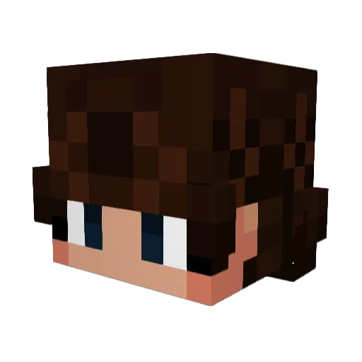 darkwolframzk Minecraft avatar head, 3D render