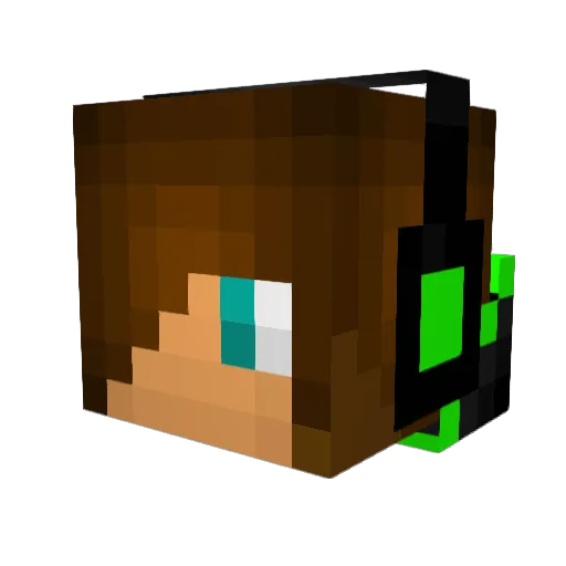 darkwollf23 Minecraft avatar head, 3D render