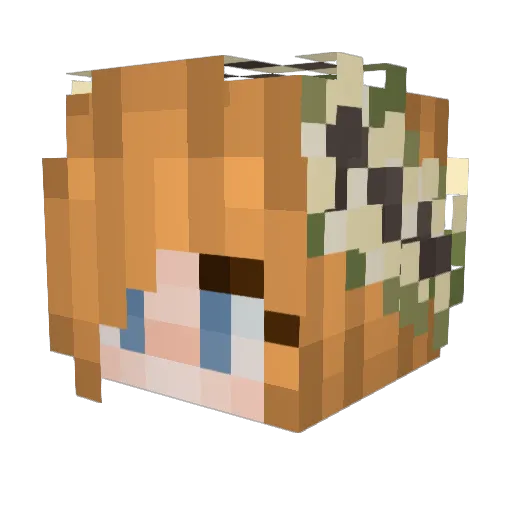 darkwolverine11 Minecraft avatar head, 3D render
