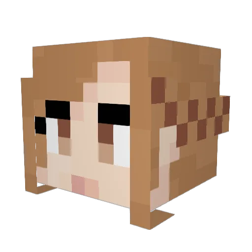 darkzokora Minecraft avatar head, 3D render