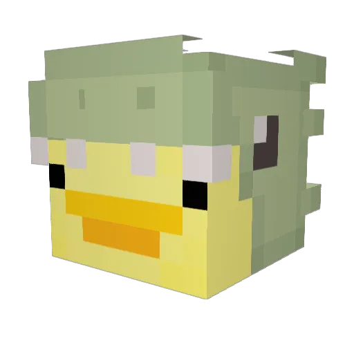 darlamano Minecraft avatar head, 3D render
