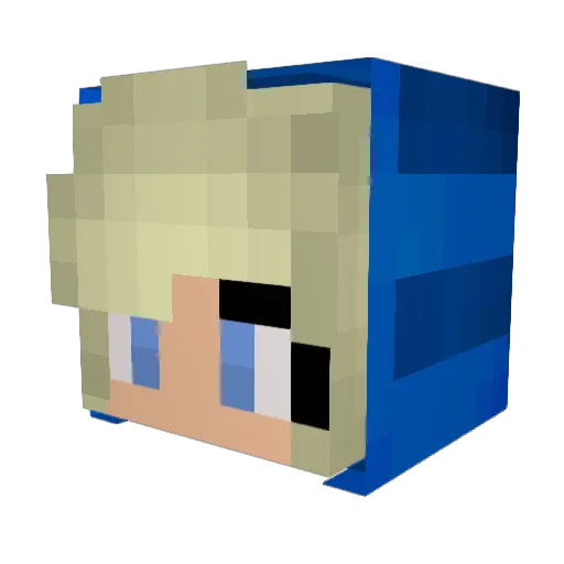 darlingchan Minecraft avatar head, 3D render