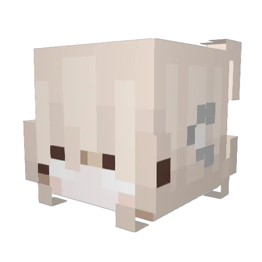 darlingchu Minecraft avatar head, 3D render