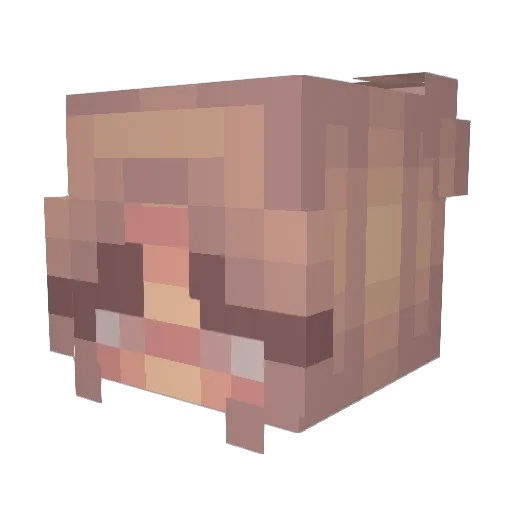 darlingxmn Minecraft avatar head, 3D render
