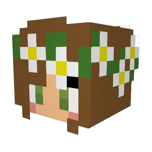 darlinnikki Minecraft avatar head, 3D render