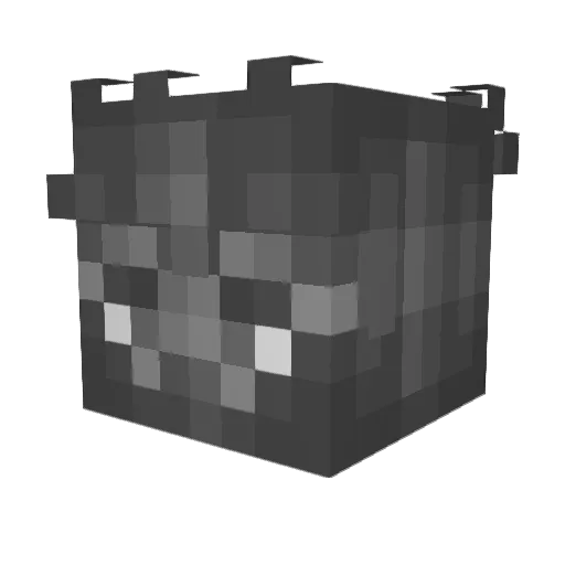 darn_ Minecraft avatar head, 3D render