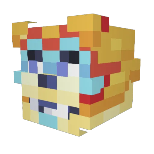darreeen Minecraft avatar head, 3D render