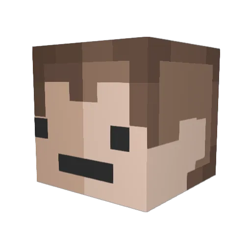 darrenzzk Minecraft avatar head, 3D render