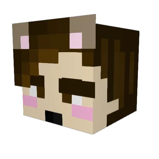 darrowism Minecraft avatar head, 3D render