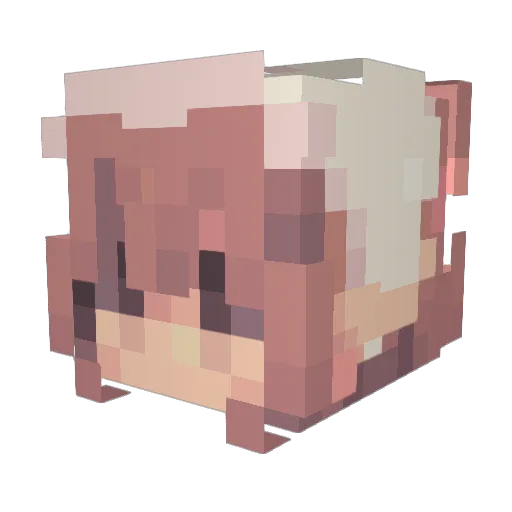 darrriana Minecraft avatar head, 3D render